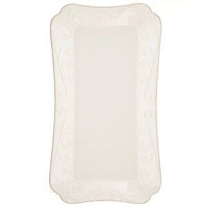 Lenox French Perle White Hors D'Oeuvre Tray, 13.5-Inch, White - NIB